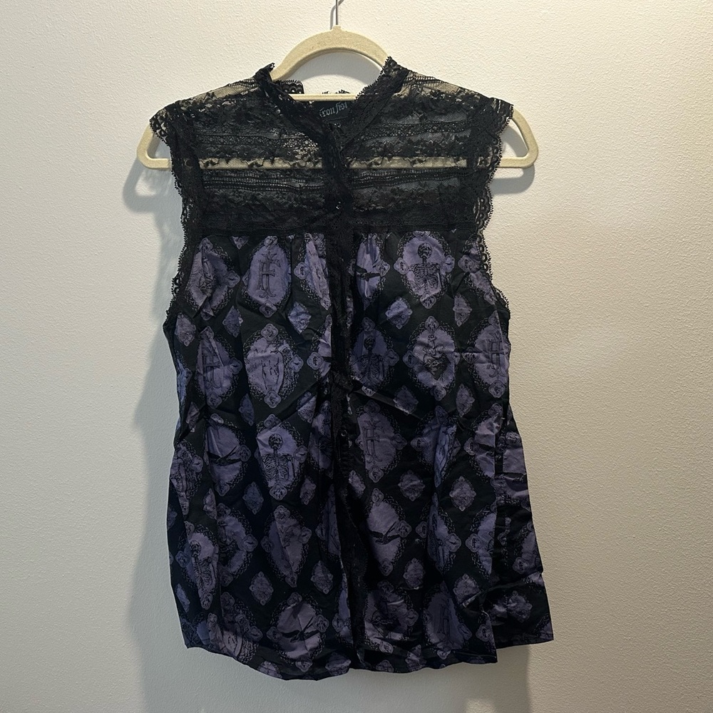 00s Goth Iron Fist tank top